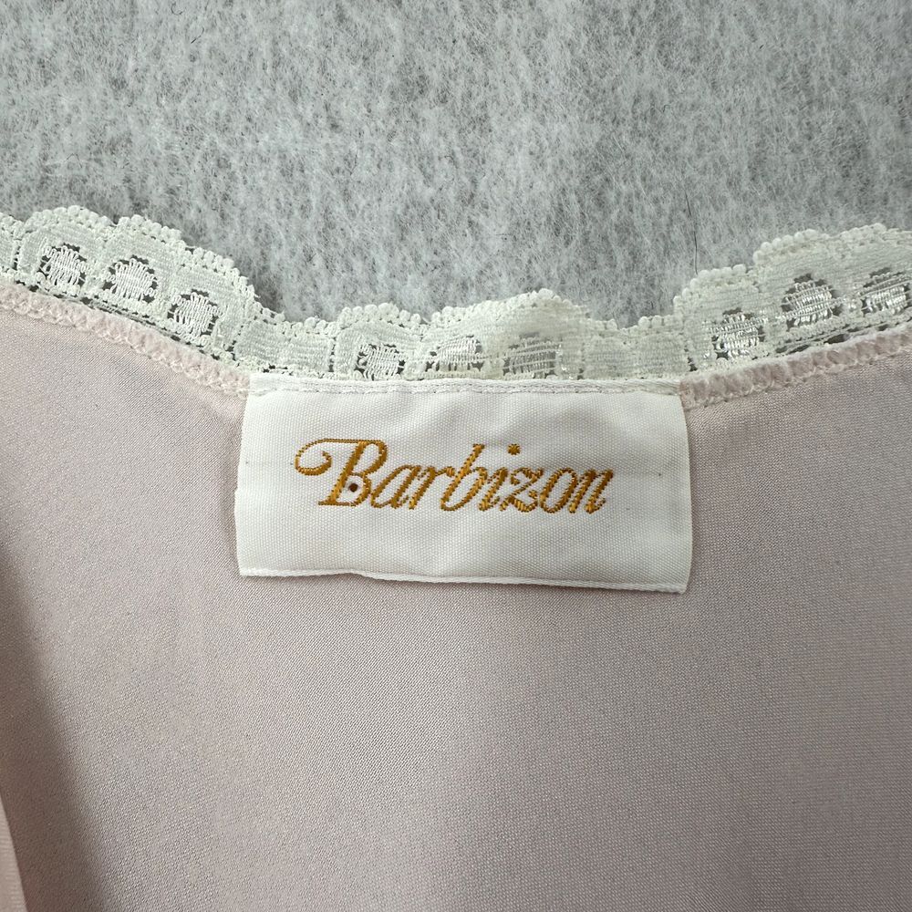 Vintage Barbizon Baby‎ Pink Slip Dress Nightie SMALL Lace Large Flowers Detailed - Picture 9 of 13